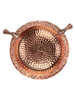 Pure Copper Bird Bath With Two Copper Birds And Multipronged Garden Pole -Green Haven Shop 8613378 05v
