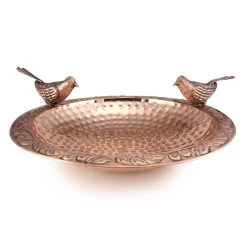 Pure Copper Bird Bath With Two Copper Birds And Tree Multipronged Garden Pole 11 Pure Copper Bird Bath With Two Copper Birds And Tree Multipronged Garden Pole -Green Haven Shop 8613379 05v