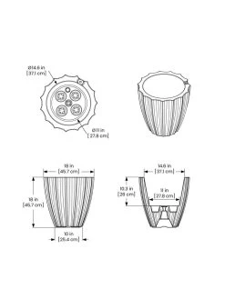 Sedona Round Planter, 18" Diameter 8 Sedona Round Planter, 18" Diameter -Green Haven Shop 8613526 07V 3 4