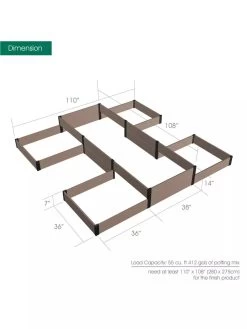 Terraced H-Shape Garden Bed -Green Haven Shop 8614260 03V 3 4