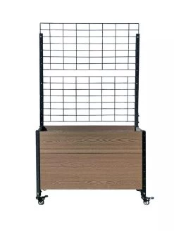 Mobile Deep Trough Planter With Trellis -Green Haven Shop 8614265 02V